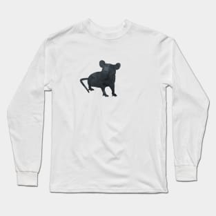 Rat Minimalist Silhouette Art Long Sleeve T-Shirt